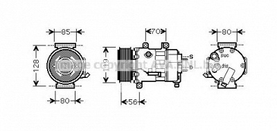 AVA QUALITY COOLING cnk256 -  Компрессор, кондиционер